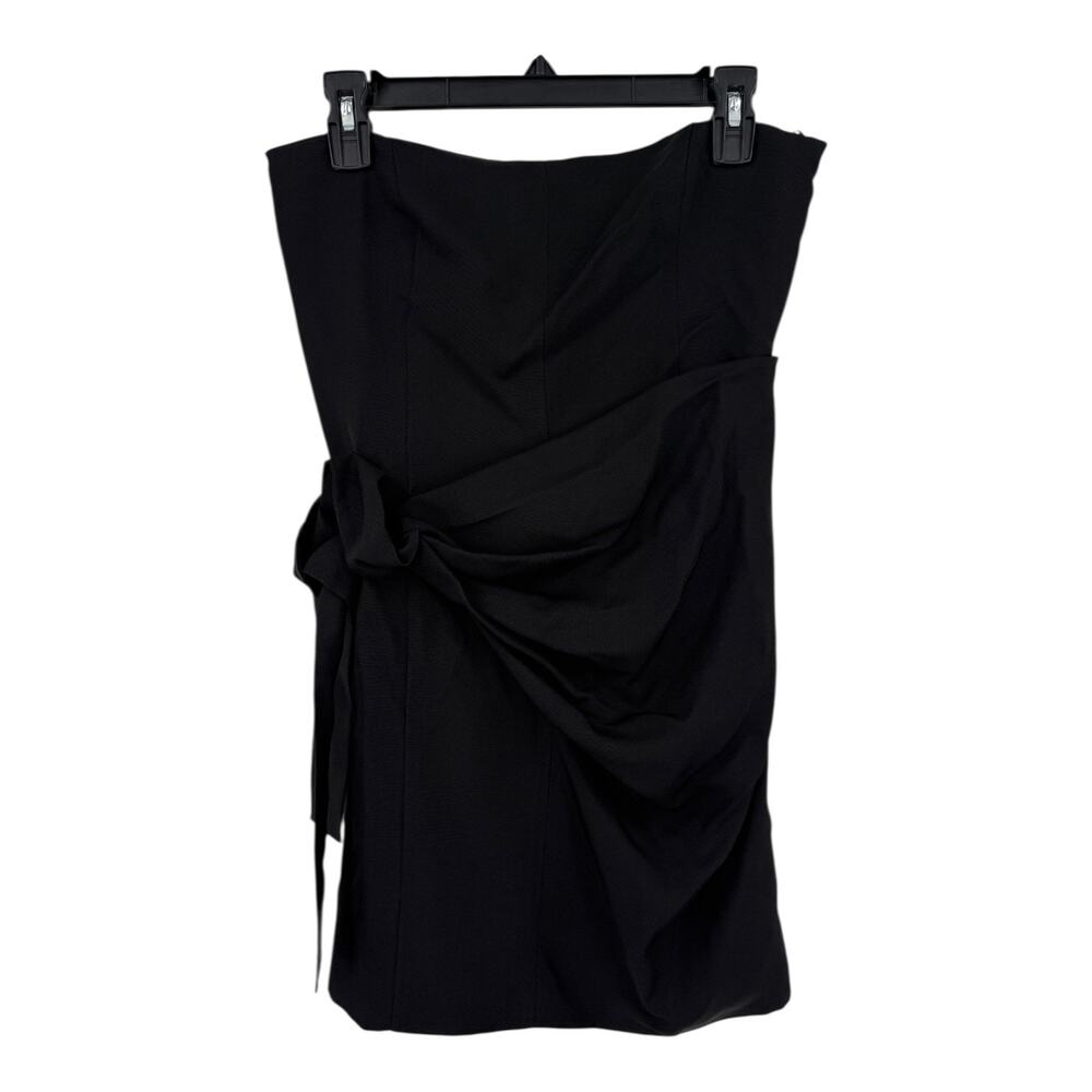 Gauge81 dress Natal draped grain de poudre minidress black size 40 (US 10)